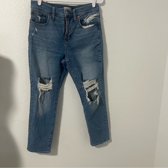 Madewell The Perfect Vintage Jean Size 29 Petite Straight Leg Jean Distressed - Picture 2 of 11